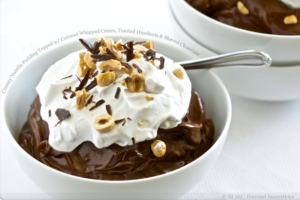 Creamy Nutella pudding with 
