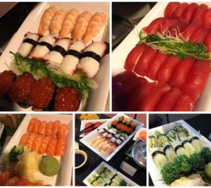 Sushi catering for cocktail parties